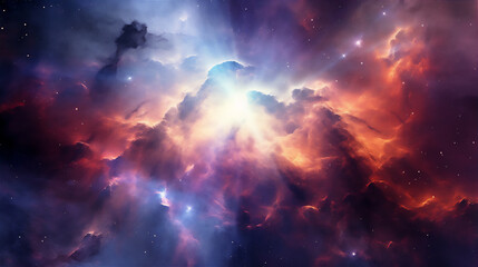 Fototapeta na wymiar Nebula and space illustration create using generative AI tools