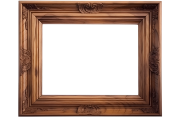 wooden frame isolated on white