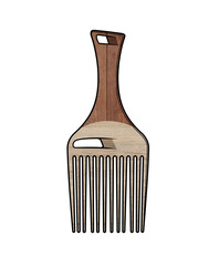 Hair brush barber equipment graphic style no background.