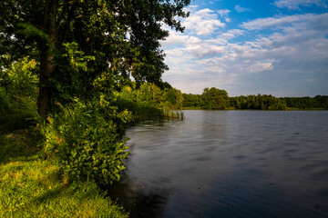 Abendstimmung am Fischteich in der Oberlausitzer Heide- und Teichlandschaft