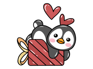 Cute Penguin Cartoon Animal Illustration