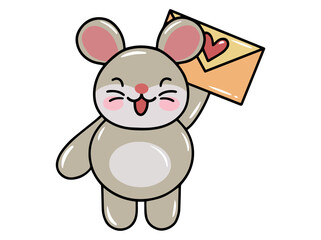 Mouse Cartoon Cute Animal Illustration