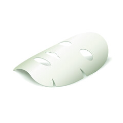 vector vector 3d realistic white sheet facial cosmetic mask