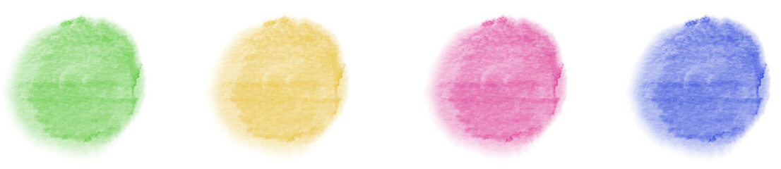 수채화 물번짐 물감 모음