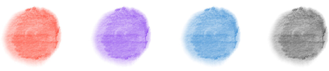 수채화 물번짐 물감 모음