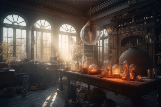 Wizard laboratory. Generate Ai