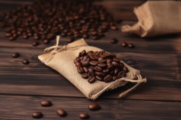 Sachet coffee beans. Generate Ai