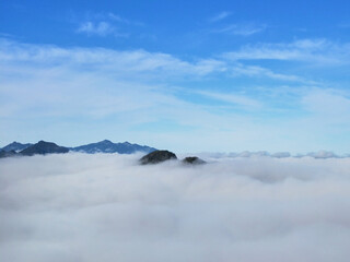 Sea of clouds at the top of mountain view point