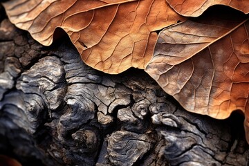 Mesmerizing textures of leaves, flowers, stones, and other natural elements. Generative AI