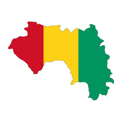 Guinea Flag Map (PNG)