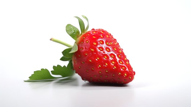 Background illustration of fresh and plump strawberry bar,AI generated.      Fresh, plump strawberries on a desk background generate realistic images by artificial intelligence. 