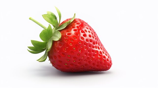 Background illustration of fresh and plump strawberry bar,AI generated.      Fresh, plump strawberries on a desk background generate realistic images by artificial intelligence. 