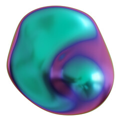 abstract 3D render of colorful bubbles.
