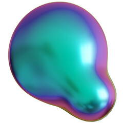 abstract 3D render of colorful bubbles.