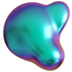 abstract 3D render of colorful bubbles.