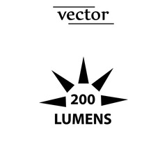lumen icon flat illustration design on white background..eps - obrazy, fototapety, plakaty