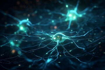 Close-up on neural connections.