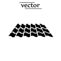 Roof tile icon - vector illustration design on white background.  © Sejal