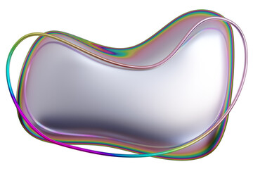 abstract 3D render of colorful bubbles.