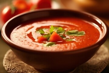Gazpacho spain cold soup and cream