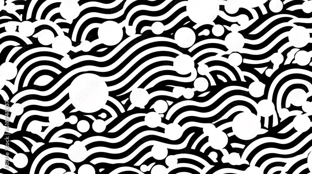 Poster black and white organic patterns. random but orderly arrangement. minimalistic and simple.