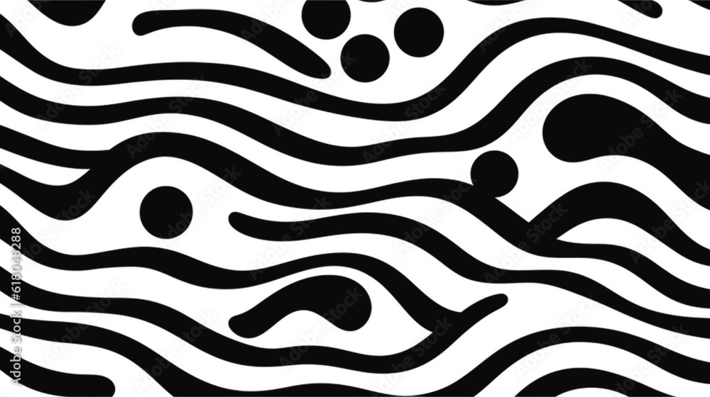 Poster black and white organic patterns. random but orderly arrangement. minimalistic and simple.