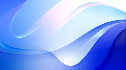 Blue wavy modern background with soft lines