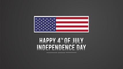 America USA 4th of July greeting card. Happy America Independence Day 4th OF JULY. Lettering. Lettering poster with text happy Independence Day. Illustration. Vector EPS 10