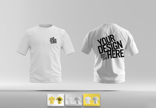 Customisable mock up of a tshirt