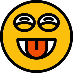 cartoon funny face emoticon