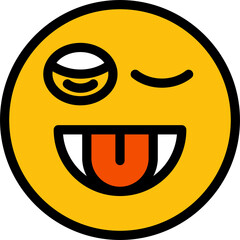 Fototapeta premium cartoon funny face emoticon