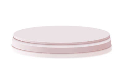 Vector of pink blank podiums on white background pedestals scene vector illustration