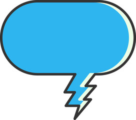 blue blank speech bubble illustration