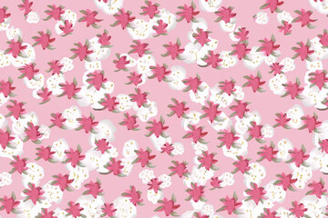 pattern flowers background with Generative AI Techonology.