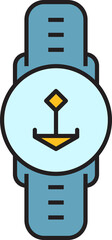 smartwatch and anchor icon
