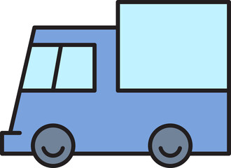 lorry truck icon illustration