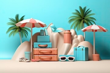 Obraz premium accessories summer background