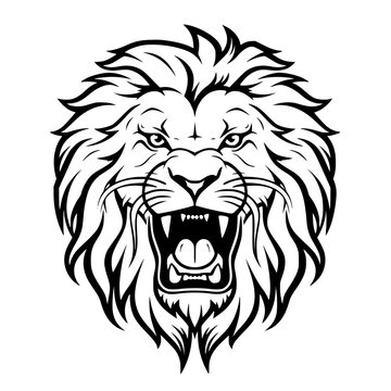 lion head vector