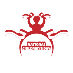 Minimalist and clean design for Indonesian National Children's Day celebration