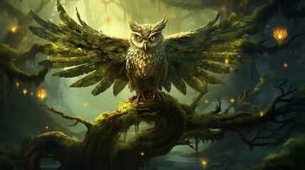 Enchanted Grove: Whimsical Trees, Ethereal Creatures, and Sparkling Trails