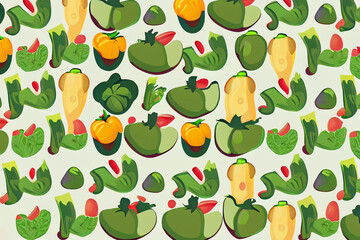 Obraz premium pattern vegetable background with Generative AI Techonology.