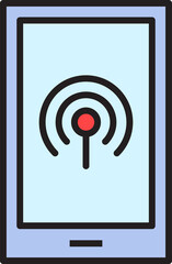 smartphone and wifi icon