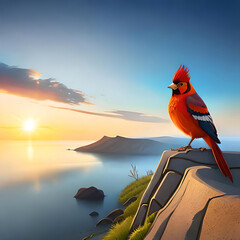 Colorful Bird design incredibly detailed, sharpen details highly realistic professional photography lighti