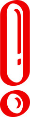 hand drawn exclamation mark symbol