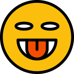 cheeky face emoticon