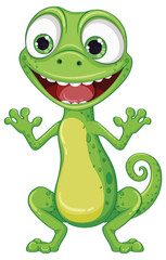 Fototapeta premium Funny Lizard Cartoon Character
