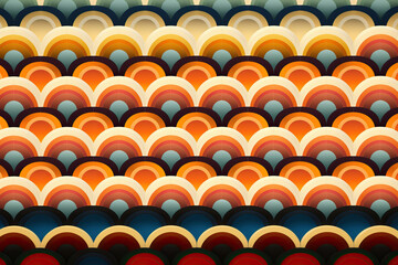 modèle, homogène, papier peint, vecteur, texture, illustration, vague, art, conception, couleur, décoration, eau, millésime, rétro, géométrique, cercle, tissu, textile, forme, decor, mer, ornement, li