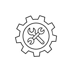 Workshop icon vector. Repair illustration sign. Service center symbol. Engineering logo.