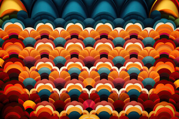 Obraz premium modèle, homogène, papier peint, vecteur, texture, illustration, vague, art, conception, couleur, décoration, eau, millésime, rétro, géométrique, cercle, tissu, textile, forme, decor, mer, ornement, li
