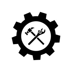 Workshop icon vector. Repair illustration sign. Service center symbol. Engineering logo.